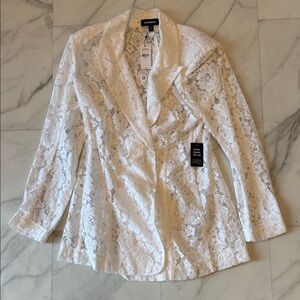 Express White Lace Women's Blazer